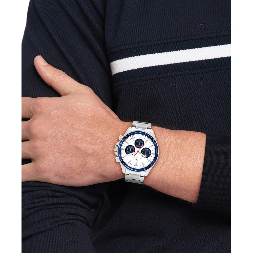 Men Clark White Watch - Image 4