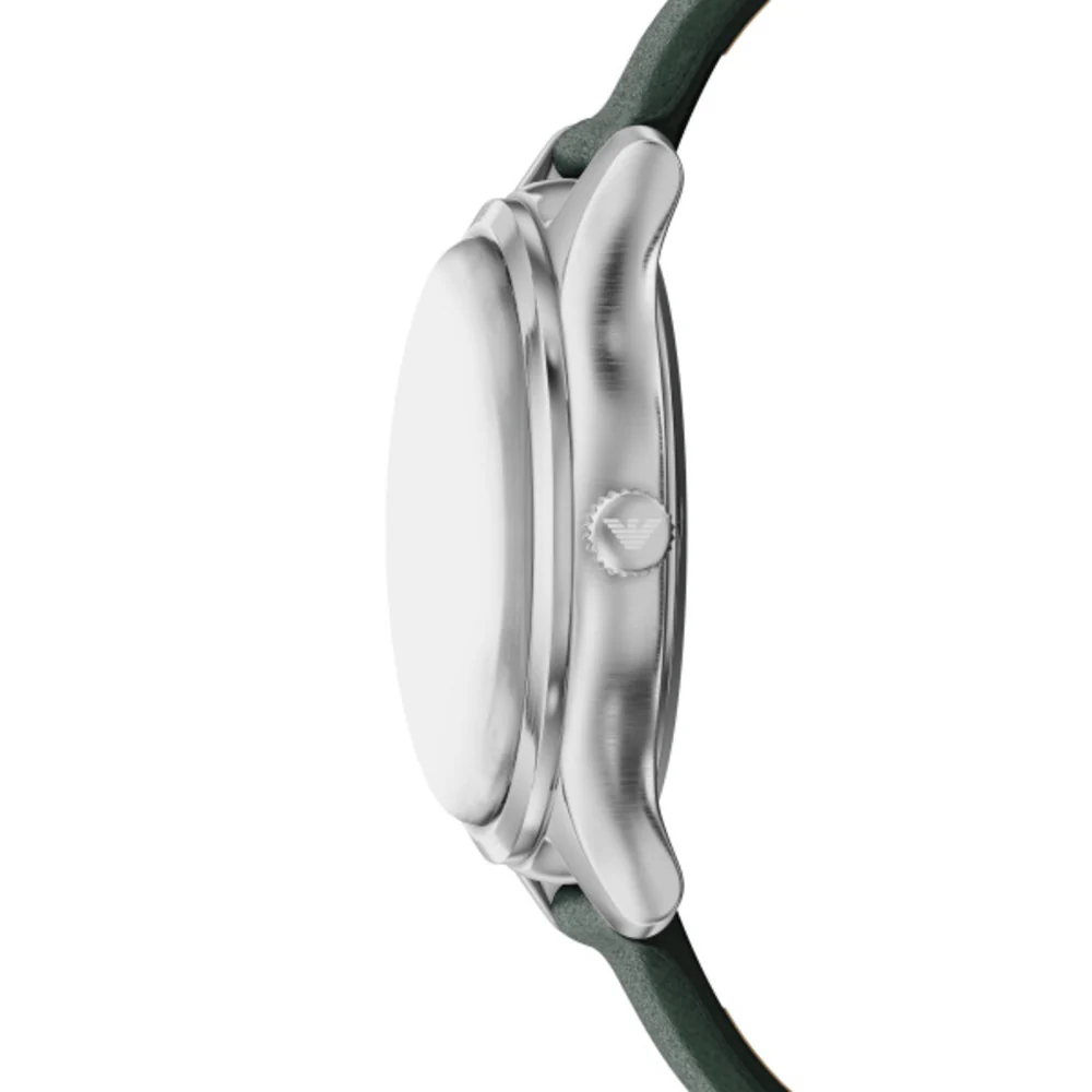 Men Green Leather Watch - Image 3