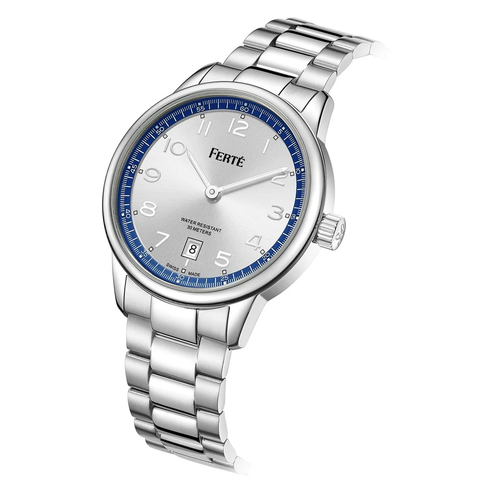 Men Silver Watch - Image 2