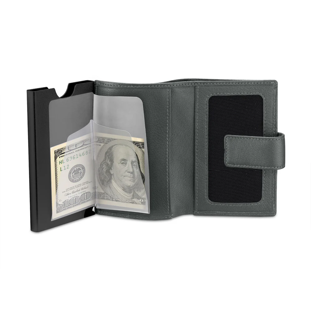 Men Automatic Grey Card Holder - Image 3