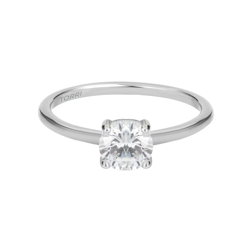 Women Solitaire Crystal Ring - Image 4