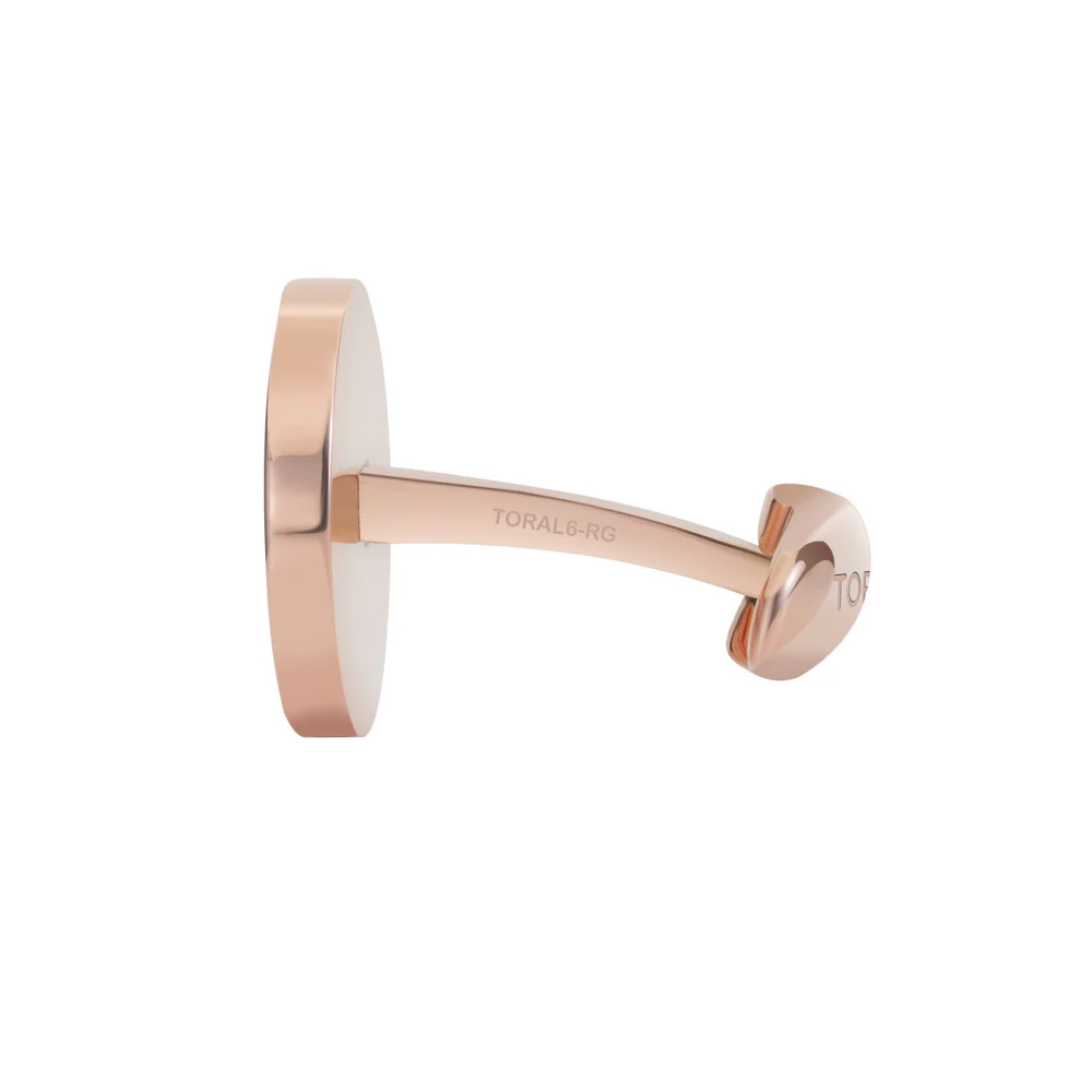 Men Elpidio Rose Gold Cufflink - Image 3