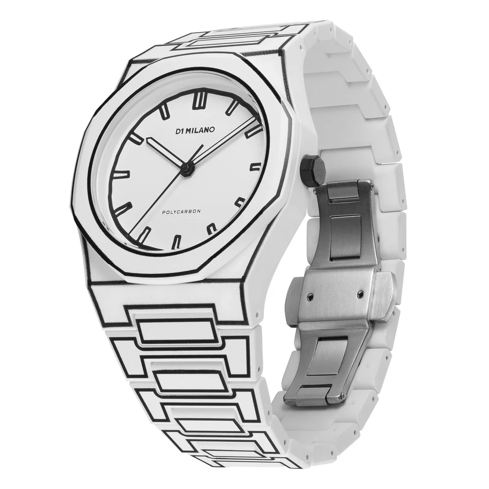 Unisex Polycarbon White Watch - Image 2