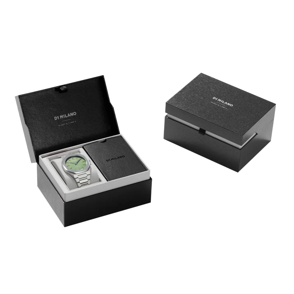 Men Ultra Thin Green Watch - Image 5