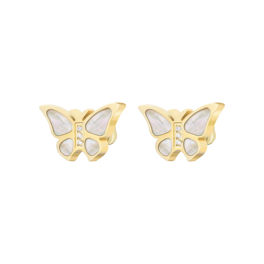 Women Bettina ButterFly Golden Earring - Image 3