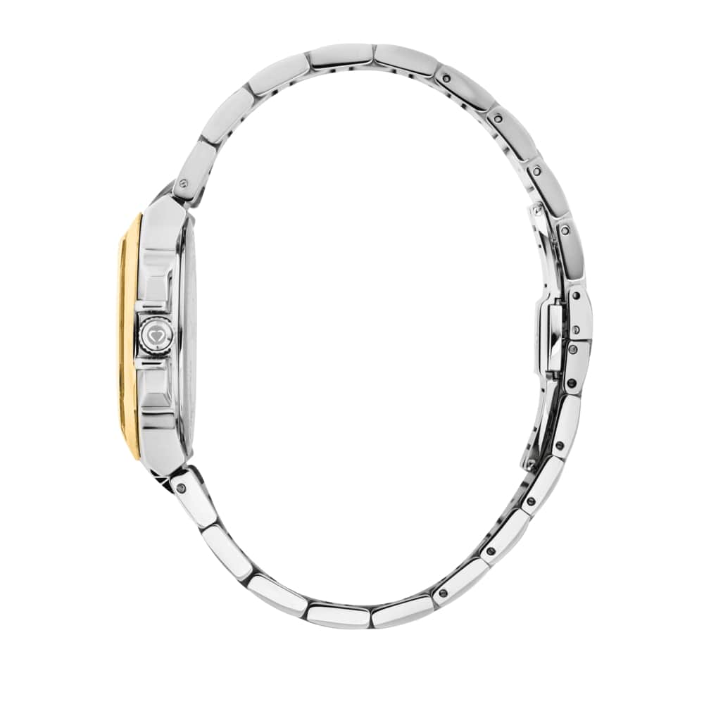 Women Faceted Two Tone Watch - Image 4